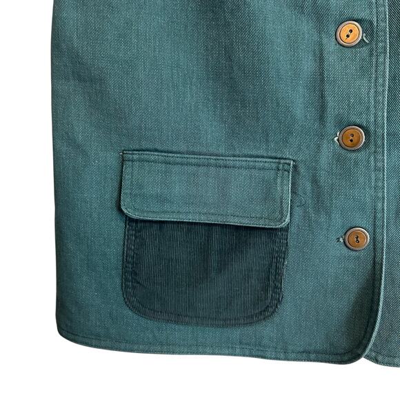 Vintage Forest Green Denim Vest Jeans Set Womens Sz Medium High Waist Corduroy - Picture 8 of 16